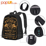 50th Birthday Gift 50 Yr Old Man Large Capacity Backpack