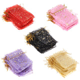 50pcs 10x12cm Organza Bags Drawstring Jewelry Candy Wedding Pouches