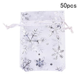 50pcs Organza Gift Bags 7*9 9*12cm Drawstring Pouches for Wedding Party