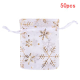 50pcs Organza Gift Bags 7*9 9*12cm Drawstring Pouches for Wedding Party