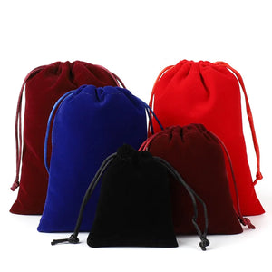 50pcs Velvet Jewelry Bag Gift Package Wedding Christmas Party Drawstring Pouch