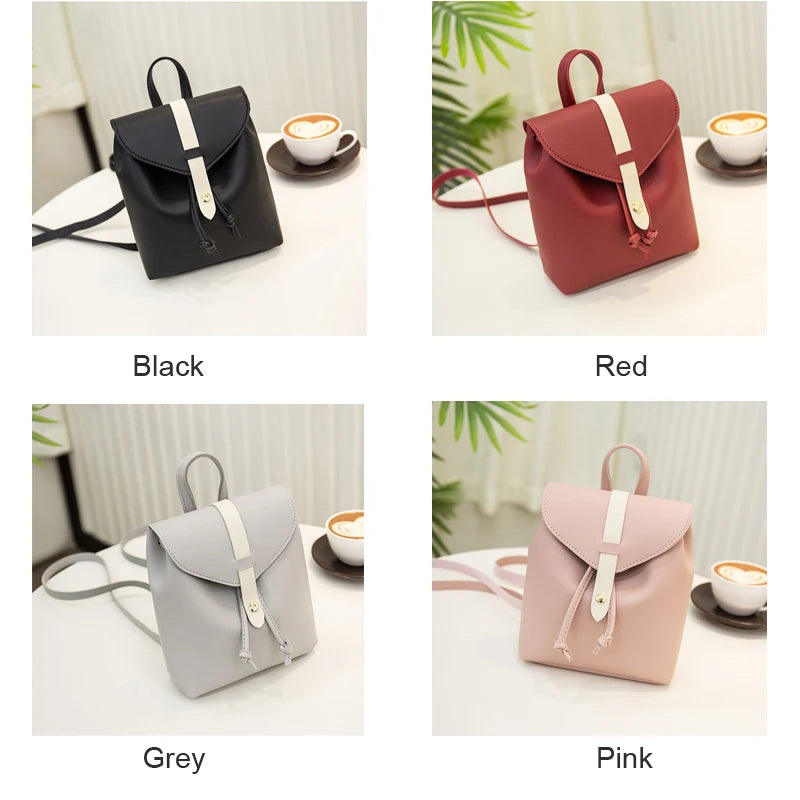 5PCS Mini Women Backpack Drawstring Travel Bag Shoulder Bag