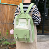 5PCS School Bags For Teenage Girls Travel Backpack Totes Large Capacity Student
