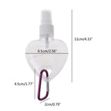 5Pcs 50ml Reusable Heart Spray Bottle Hand Sanitizer Travel Keychain