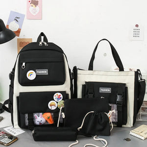 Canvas Backpack School Bags for Teenage Girl Boy Handbags Shoulder Bag
