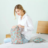 5Pcs Floral Travel Bags Women Clothes Underwear Bra Packing Cube Luggage