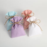 5Pcs Jewelry Organizer Gift Bags Burlap Velvet Drawstring Small Pouch