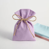 5Pcs Jewelry Organizer Gift Bags Burlap Velvet Drawstring Small Pouch