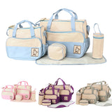 5Pcs Waterproof Nappy Bag Large Capacity Diaper Bag