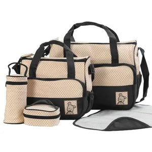 5Pcs Waterproof Nappy Bag Large Capacity Diaper Bag