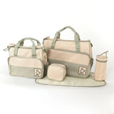 5Pcs Waterproof Nappy Bag Large Capacity Diaper Bag