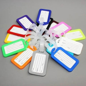 5Pcs/lot ABS Plastic Luggage Tags with Straps