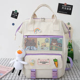 5Pcs Nylon School Backpacks Women Daypack Teen Girls Bookbags Travel Bag