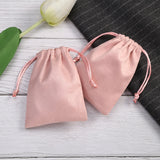 5pcs Red Jewelry Pouch Flannel Gift Bags Small for Earings Necklace