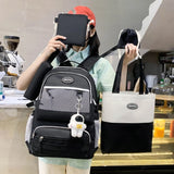 5pcs Backpack with Pendant Shoulder Bag Handbag Pencil Case Drawstring Bags