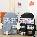 5pcs Bookbag Pocket Backpack with Shoulder Bag Pencil Case Drawstring Bags