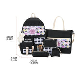 5PC School Backpack Set with Shoulder Bag Pencil CASE Drawstring Bags