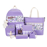 5PC School Backpack Set with Shoulder Bag Pencil CASE Drawstring Bags