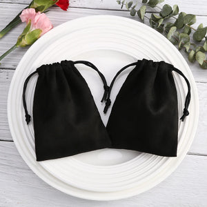 5pcs Flannel Jewelry Bags Christmas Wedding Candy Bags Party Decoration