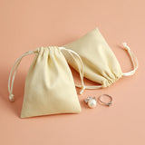 5pcs Flannel Velvet Jewelry Drawstring Bag Pouch for Christmas Wedding Favors