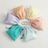 5pcs Flannel Velvet Jewelry Drawstring Bag Pouch for Christmas Wedding Favors