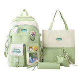 5pcs Large Capacity Backpack Set for School Bookbag for Teens Girls