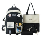 5pcs Large Capacity Backpack Set for School Bookbag for Teens Girls