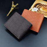 5pcs Men PU Letter Prints Foldable Short Wallet