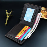 5pcs Men PU Letter Prints Foldable Short Wallet