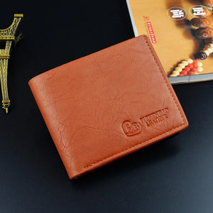 5pcs Men PU Letter Prints Foldable Short Wallet