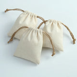 5pcs Cotton Jewelry Bags Necklace Earring Ring Pouch Wedding Party Gift Bag