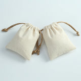 5pcs Cotton Jewelry Bags Necklace Earring Ring Pouch Wedding Party Gift Bag
