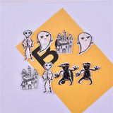 5pcs Acrylic Halloween Ghost Haunted House Evil Skeleton Charms