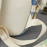 5pcs Plaid Backpack School Bookbags Handbag Shoulder Drawstring Bag