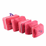 5pcs/Set Luggage Packing Cube Organizer Nylon Travel Pouch Set 4colors