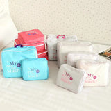 5pcs/Set Luggage Packing Cube Organizer Nylon Travel Pouch Set 4colors