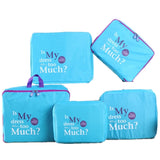 5pcs/Set Luggage Packing Cube Organizer Nylon Travel Pouch Set 4colors