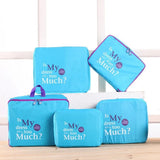 5pcs/Set Luggage Packing Cube Organizer Nylon Travel Pouch Set 4colors
