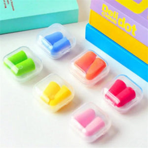 5pcs Anti-noise Soft Ear Plugs with Case - Travel Ear Protection