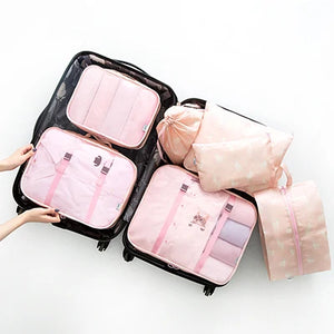 6/7Pcs/Set Baggage Packing Cube Travel Bags Large Partition Pouch