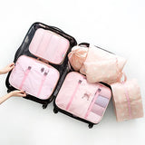 6/7Pcs/Set Baggage Packing Cube Travel Bags Large Partition Pouch