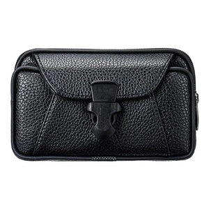 6.8in Waist Packs Mobile Phone Bag Leather Outdoor Sport Phone Pouch