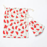 Casual Women Cotton Drawstring Shopping Bag Eco Reusable Grocery Storage