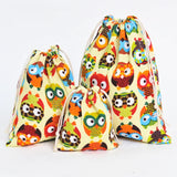 Casual Women Cotton Drawstring Shopping Bag Eco Reusable Grocery Storage