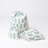 Casual Women Cotton Drawstring Shopping Bag Eco Reusable Grocery Storage