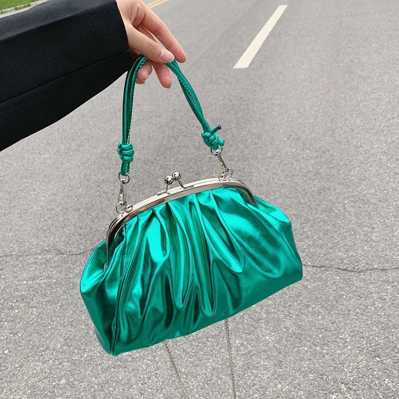 Vintage Chain Women Shoulder Crossbody Bag PU Leather Handbags