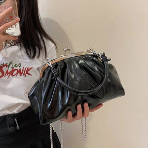 Vintage Chain Women Shoulder Crossbody Bag PU Leather Handbags