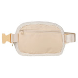 6 Colors Outdoor Waist Bag Soft Plush Fanny Pack for Men Women