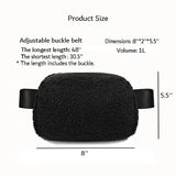 6 Colors Outdoor Waist Bag Soft Plush Fanny Pack for Men Women