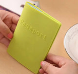 Candy Colors Passport Holder Leather Bag